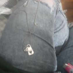 Guess Sterling Silver Necklace 18 In