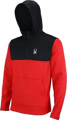 NEW - Spyder Men's Racer 1/4 Zip Pullover Hoodie Jacket - Size L - Red