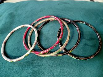 Vintage Cloisonné Bangles: Colorful Enamel Stacking Bracelets