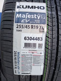 Tesla model Y tires new 255 45R19 Kumho EV Silence Trac with foam $700 set of four install mount and balance 👌