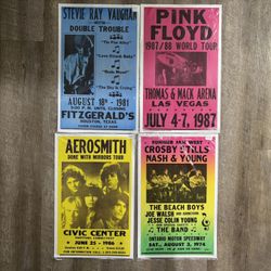 Vintage Classic Rock Concert Posters 
