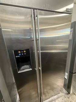 GE Monogram Stainless Steel Side-by-Side Refrigerator