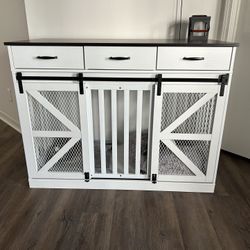 Wood Farmhouse Dog Crate Furniture