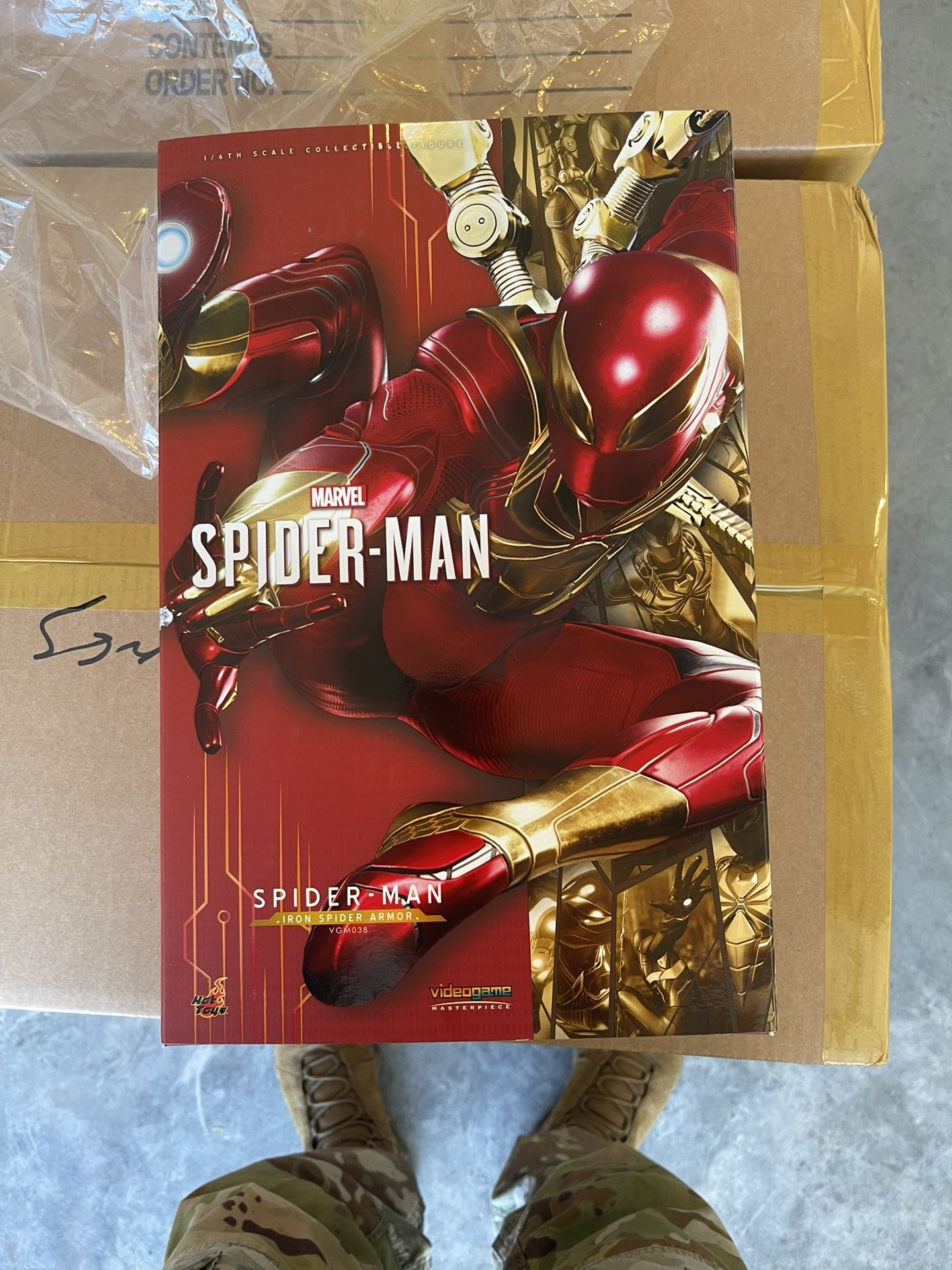Spider Man Iron Spider Armor Hot Toy Video Game Masterpiece