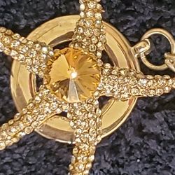 Diamomd Starfish Gold Chain Necklace