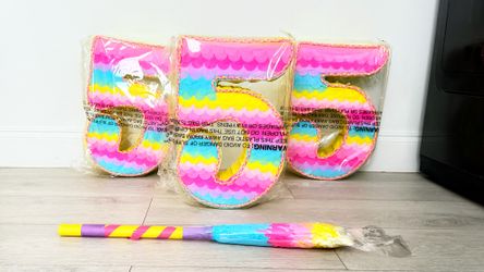 Number 5 Piñata Set (Set of 3)