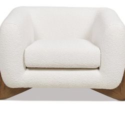 2 Jennifer Taylor Boucle Arm Chair Sofa Couch Cream/ White