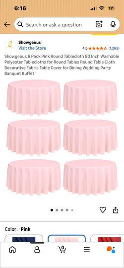 Pink round table cotton covers