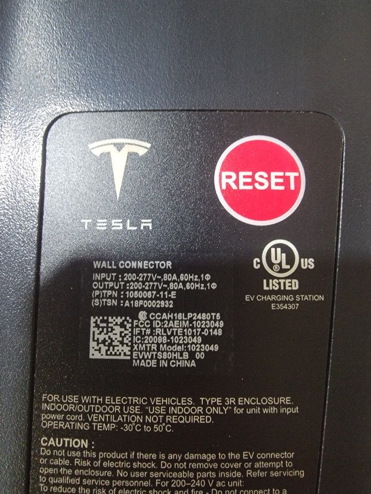 Tesla Signature Series High-powered Wall Charger