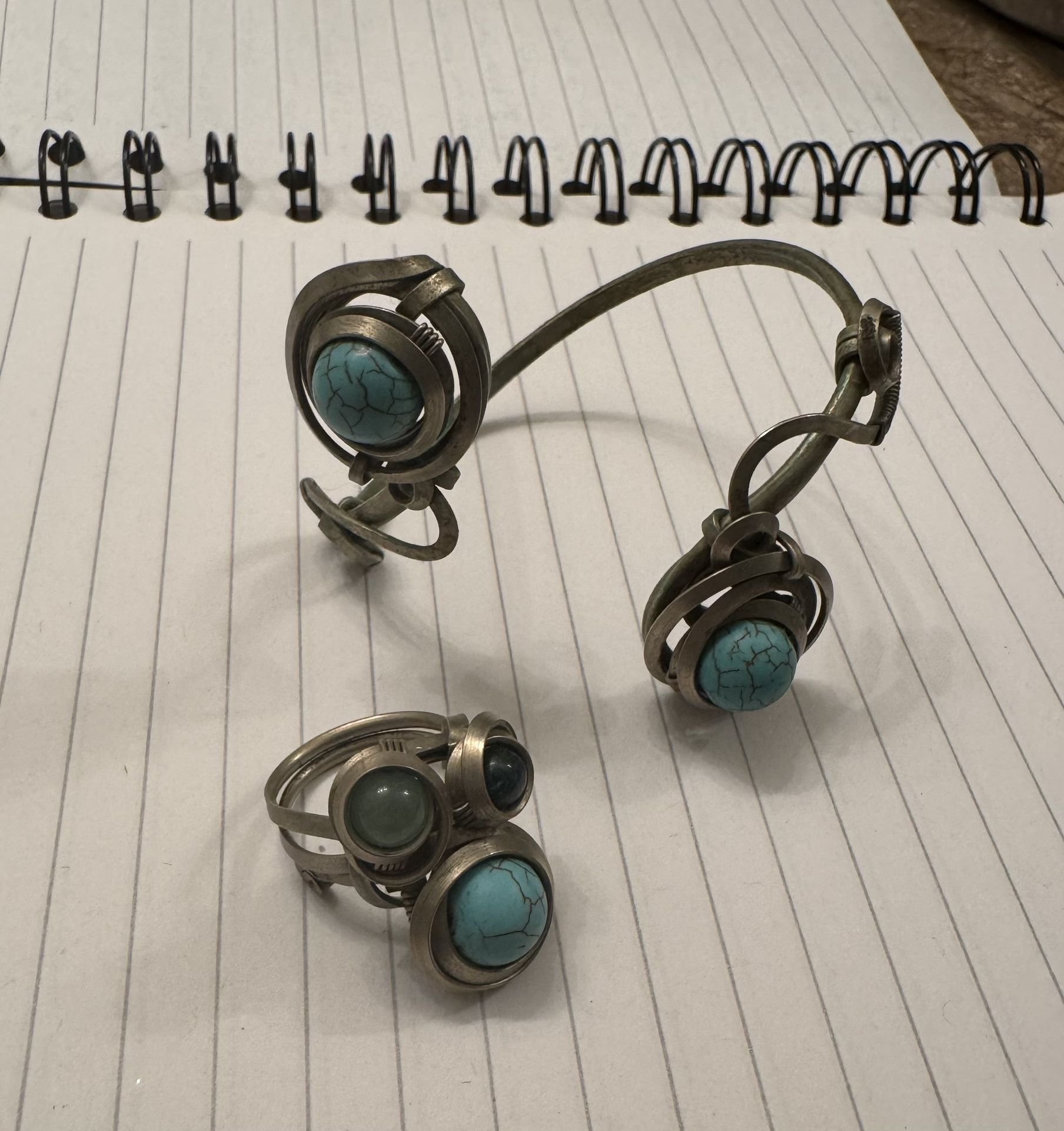 Hand Made Turquoise Ring & Bracelet