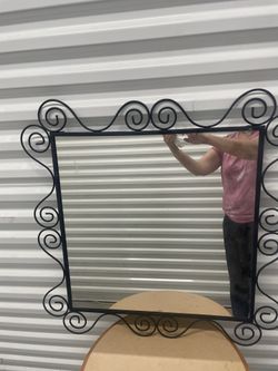 Black Iron Metal Mirror