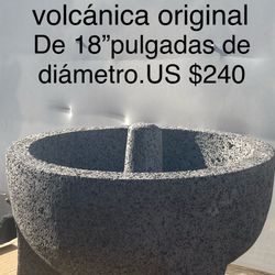 Molcajete De Piedra Volcánica Original Extra Grande 18”pulgadas 