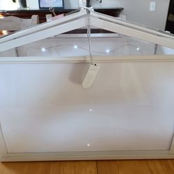 Large Card Box with Slot, doors and fairy light inside

Condition is Used - Good

Comes with lock and key. I covered the inside with translucent wax p