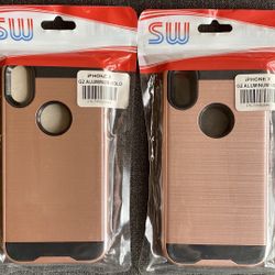 (Pack of 2)  iPhone X Hybrid Phone Cases In Gold