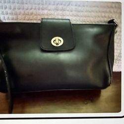 Coach black leather