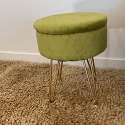 Velvet Storage Ottoman Foot Stool