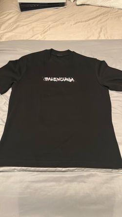Black Balenciaga logo T-shirt