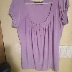 The Linited Size Mediun  Light Purple Poloyster Womans Dress Shirt