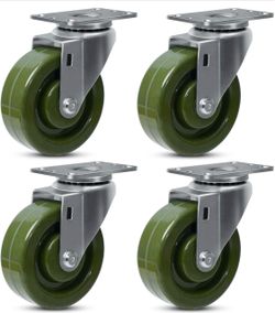 4 swivel 4"x1.5" Caster Wheels, High Temp Industrial Bakery and Oven Rack Caster
