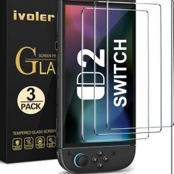 Brand: ivoler ivoler 3-Pack Screen Protector Tempered Glass for Nintendo Switch 2 Model 2025, Transparent HD Clear Anti-Scratch Screen Protector Acces
