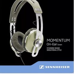 Sennheiser Momentum On-Ear Headphones – Green (For Parts/Repair) W/ Case