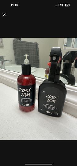 New Lush Rose Jam Shower Gel And Body Spray