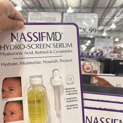 NassifMD Hydro-Screen Hyaluronic Acid with Bakuchiol Serum, Retinol Ceramide Moisturizer with Bakuchiol Oil, Retinol Serum Anti Aging Face Moisturizer