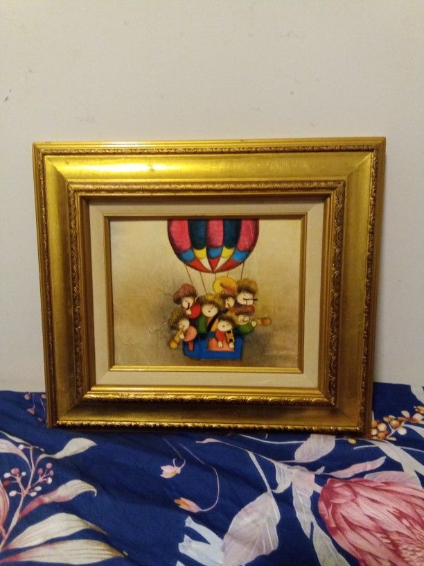 VINTAGE JOYCE ROYBAL OIL ON BOARD PAINTING