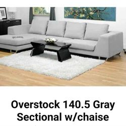 Overstock Light Grey Moden Sectional