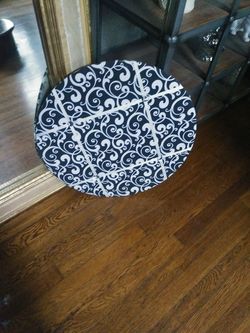 Black and white fabric corkboard