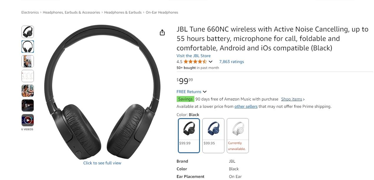 π§ Brand New JBL Tune 660NC Wireless Headphones β Sealed | Noise Cancelling