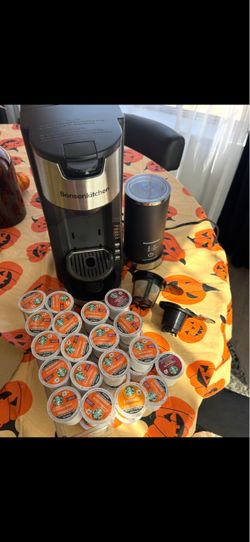 Bonsenkitchen Single Serve Coffee Maker with Frother