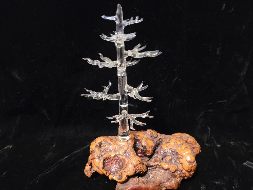 Glass Tree On Burlwood