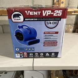 B-Air 1/4HP Air Mover Blower Fan (BRAND NEW)