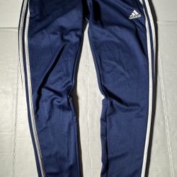 Pre Owned Good Missing Drawstring  Adidas Tiro Climacool Track Pants  Navy Blue White Men  Size Medium