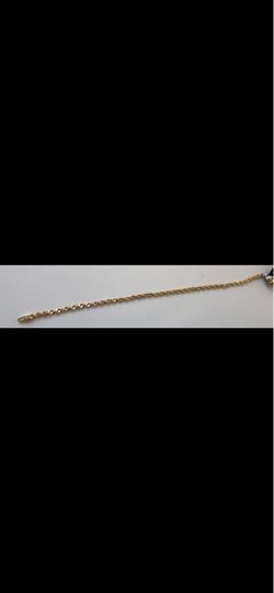 14K Solid Yellow Gold Bracelet twisted rope link pattern