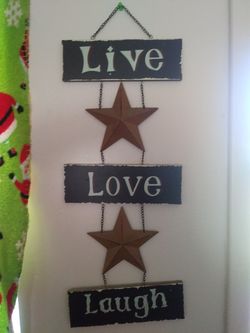 Wall hanging live love laugh