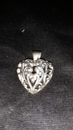 925 Sterling Silver Heart Necklace Charm