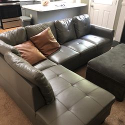 L Couch With Ottoman 