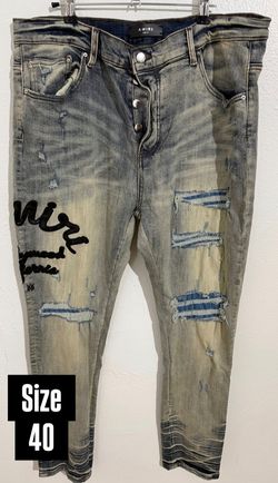 AMIRI EMBROIDERED DISTRESSED SKINNY JEANS NEW COLLECTION
