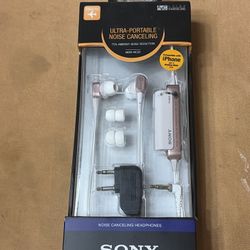 Sony Ultra Portable Noise Cancelling Headphones MDR-NC22 NEW