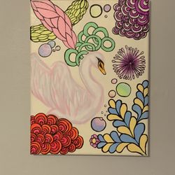 Hand Painted Swan Painting