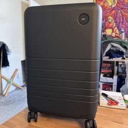 Monos Best Carry-On Luggage - Black | Hard Shell Suitcase 