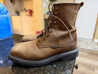 ARIAT WORK Men's Cascade 8" Wide Square Toe Steel Toe Work Boot Size 9EE