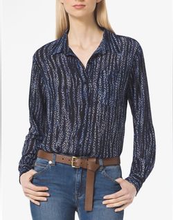Michael Kors Sheer Printed Shirt