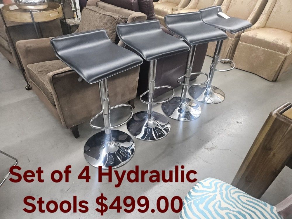 Barstools Set Of 4 Hydraulic We are located at 2811 East Bell road. Another Time Around Furniture.
