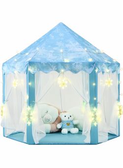 Frozen Princess Tent With LED Lights - 55x53 Inches
