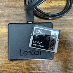 Lexar 128gb CFast Card With Card Reader.