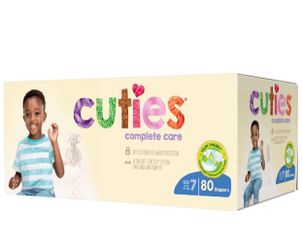 Cuties Complete Care Baby Diapers - Size 7 (80 Count)