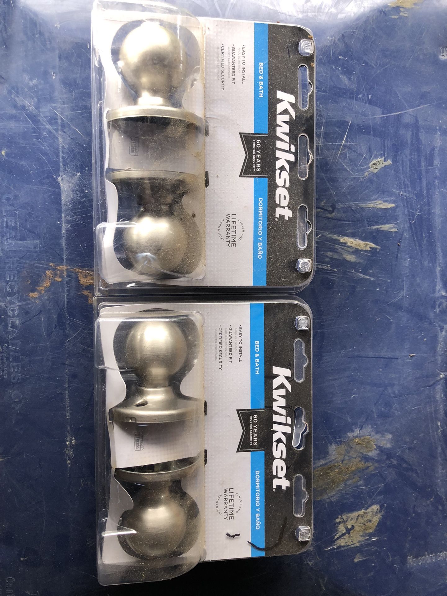 Kwikset Bed & Bath Door Knobs.